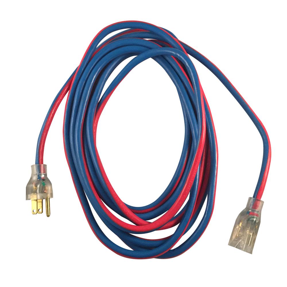 U.S. Wire and Cable Corp. Blue SJEOW 15A Lighted Cord Set
