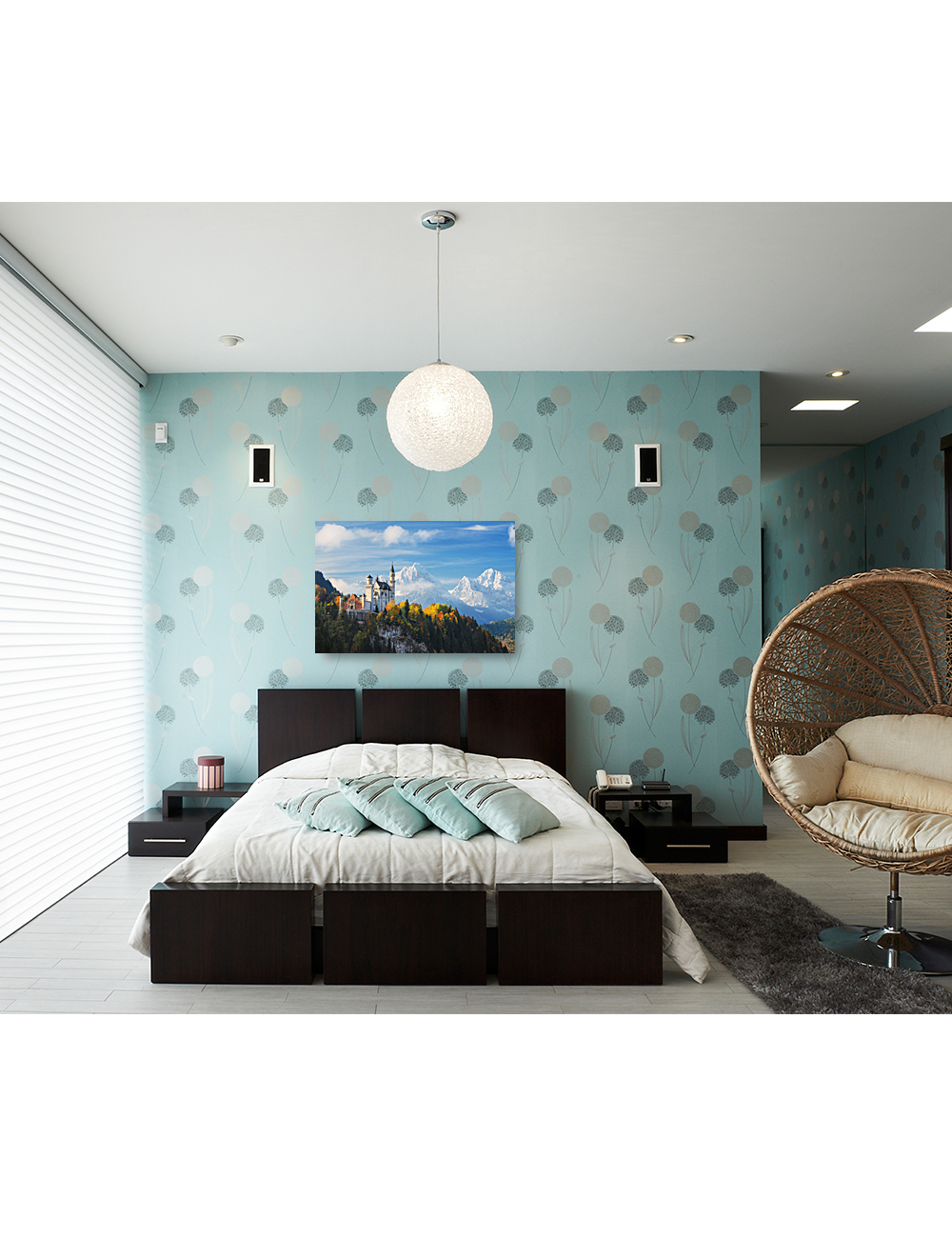 DecorArts - The Neuschwanstein Castle, Giclee Print on Canvas wall art for Home Decor. 30x20