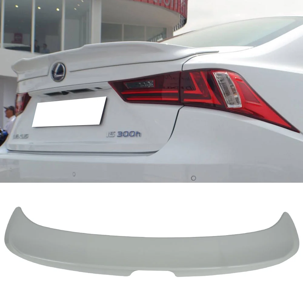 Ikon Motorsports Compatible with 14-20 IS250 Painted #083 White Nova Gf Metallic Trunk Spoiler Wing (ABS)