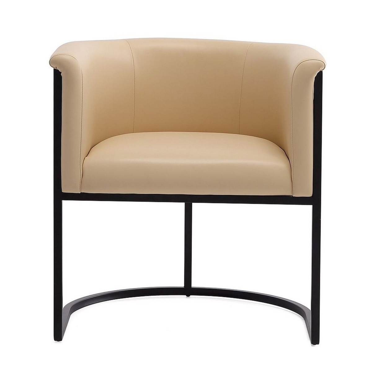 Bali Tan and Black Faux Leather Dining Chair