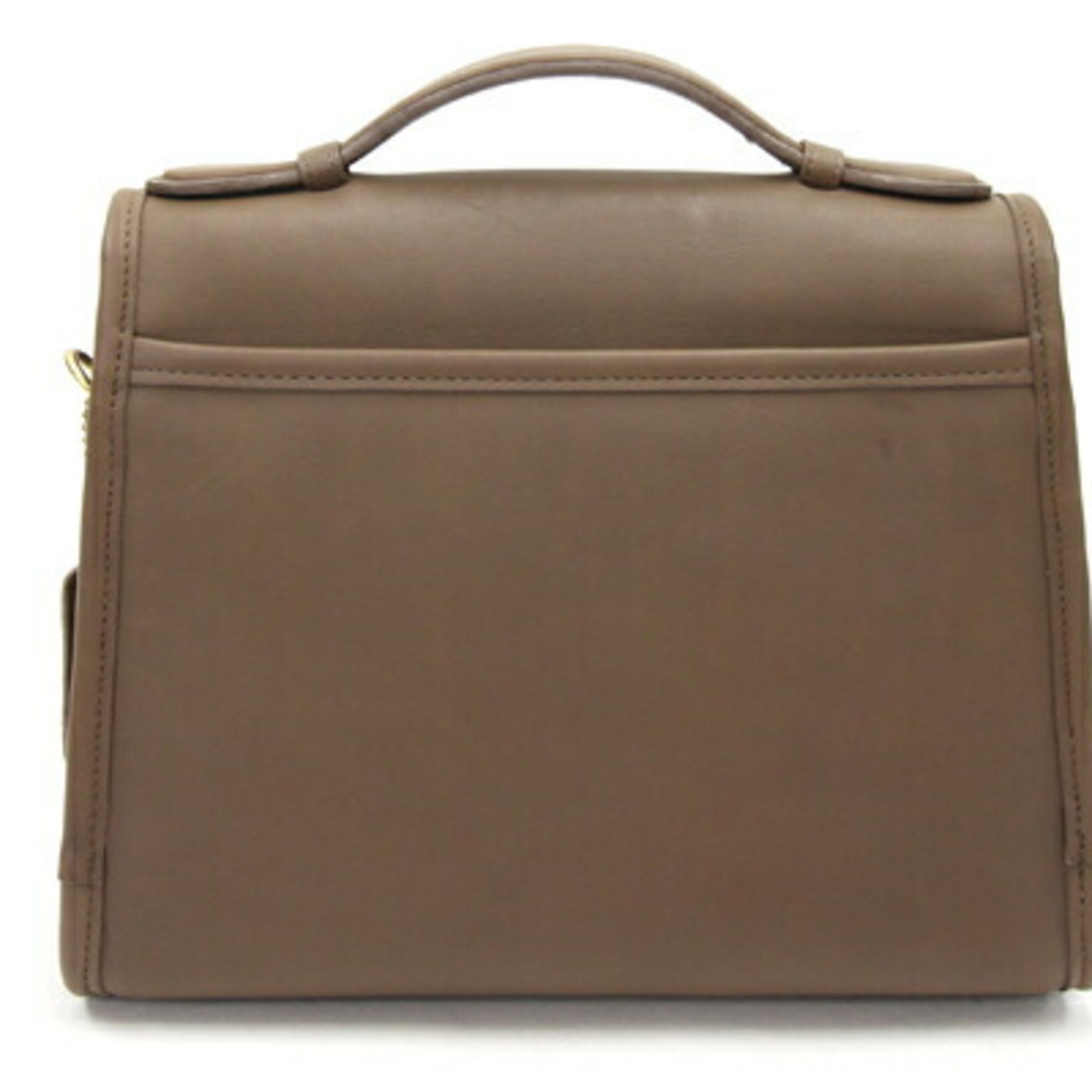 Pre-Owned Coach Handbag 9870 Brown Leather Old Turnlock Shoulder Bag Ladies COACH (Good)