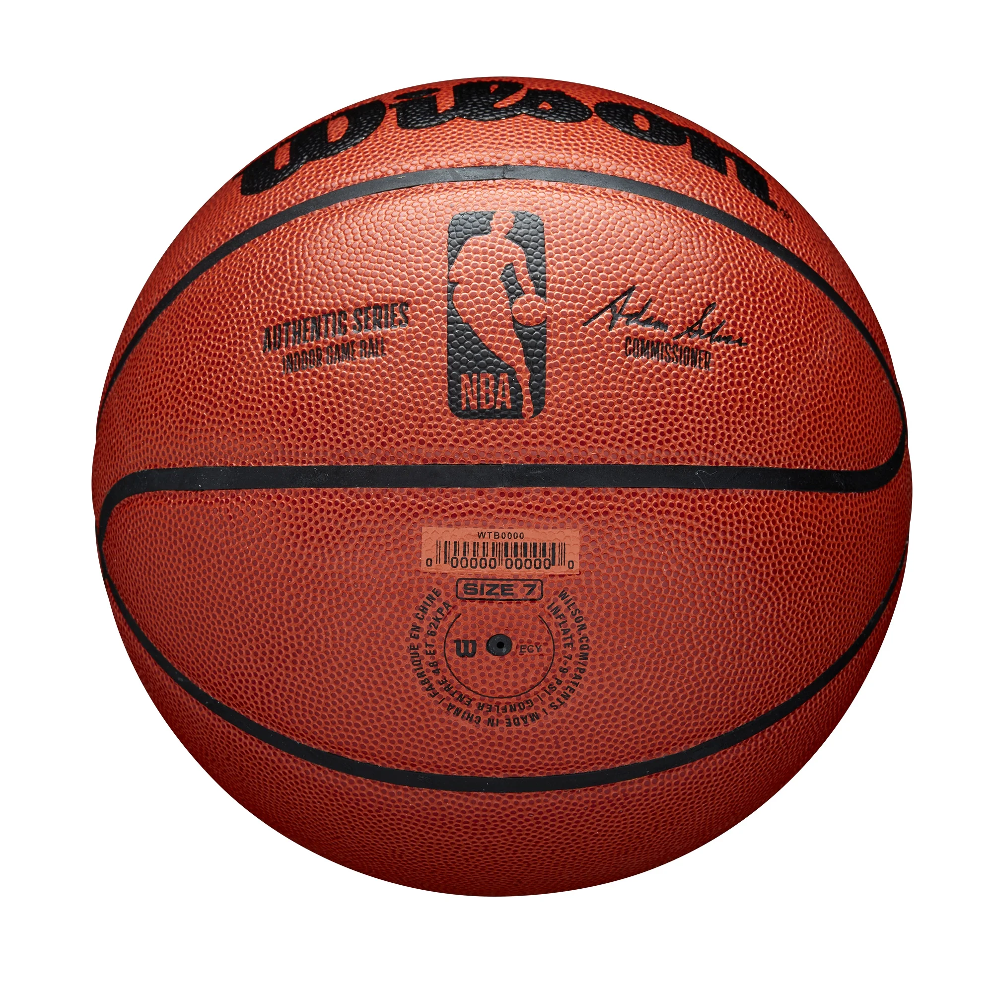 Wilson NBA Authentic Indoor Competition Basketball, Brown, 29.5 in.