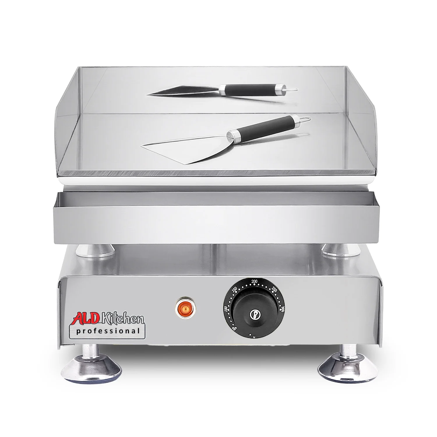 ALDKitchen Flat Top Griddle | Teppanyaki Grill with Three Thermostats | 110V | Cooking Surface (16.14