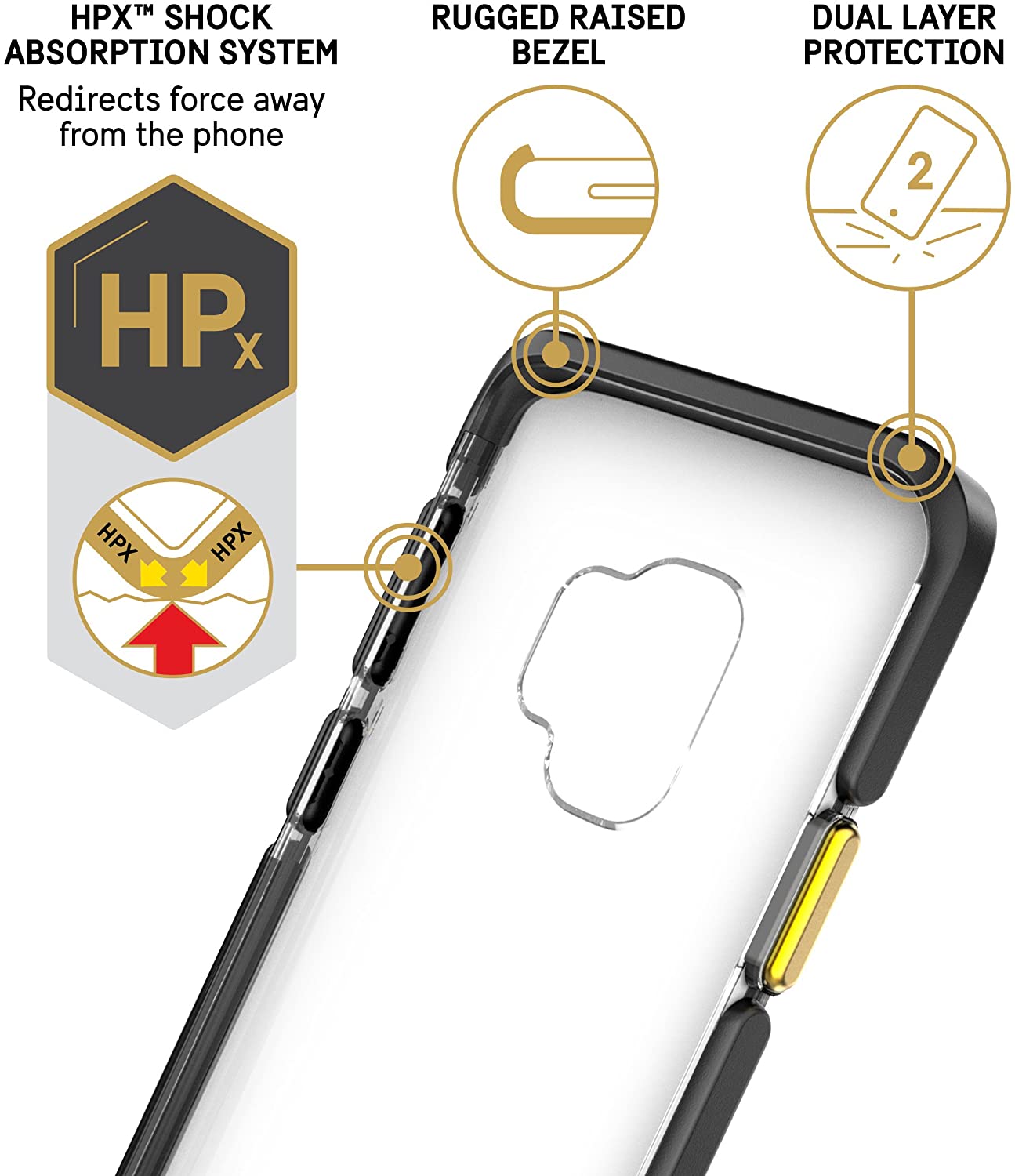 Samsung Galaxy S9 Case - Pelican Ambassador Case for Samsung Galaxy S9 (Clear/Black)