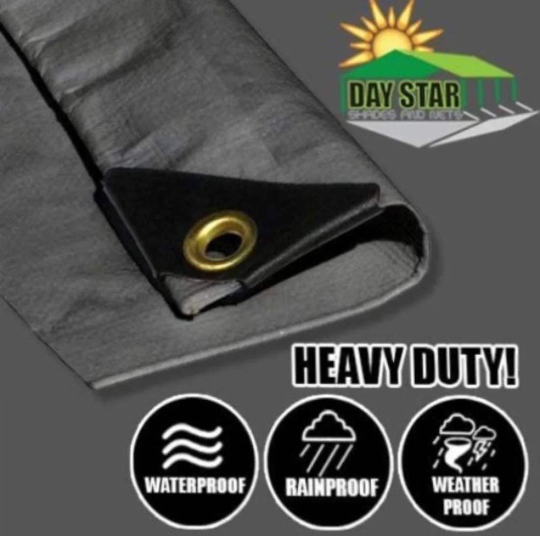 30'X30' Silver Tarp SUPER Heavy Duty 12 mil 3 Ply Coated Reinforced Canopy 6 oz 3 Layer