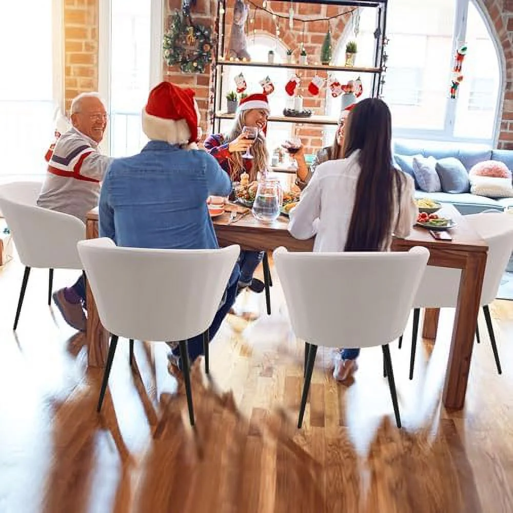 xrboomlife Modern Sherpa Chair  Teddy Fleece Accent Leisure Chair Set  Mid Century Modern Sofa Chairs  Comfy Fuzzy Wingback Armchair for Bedroom  Living Room  Office  Dining Room  Office