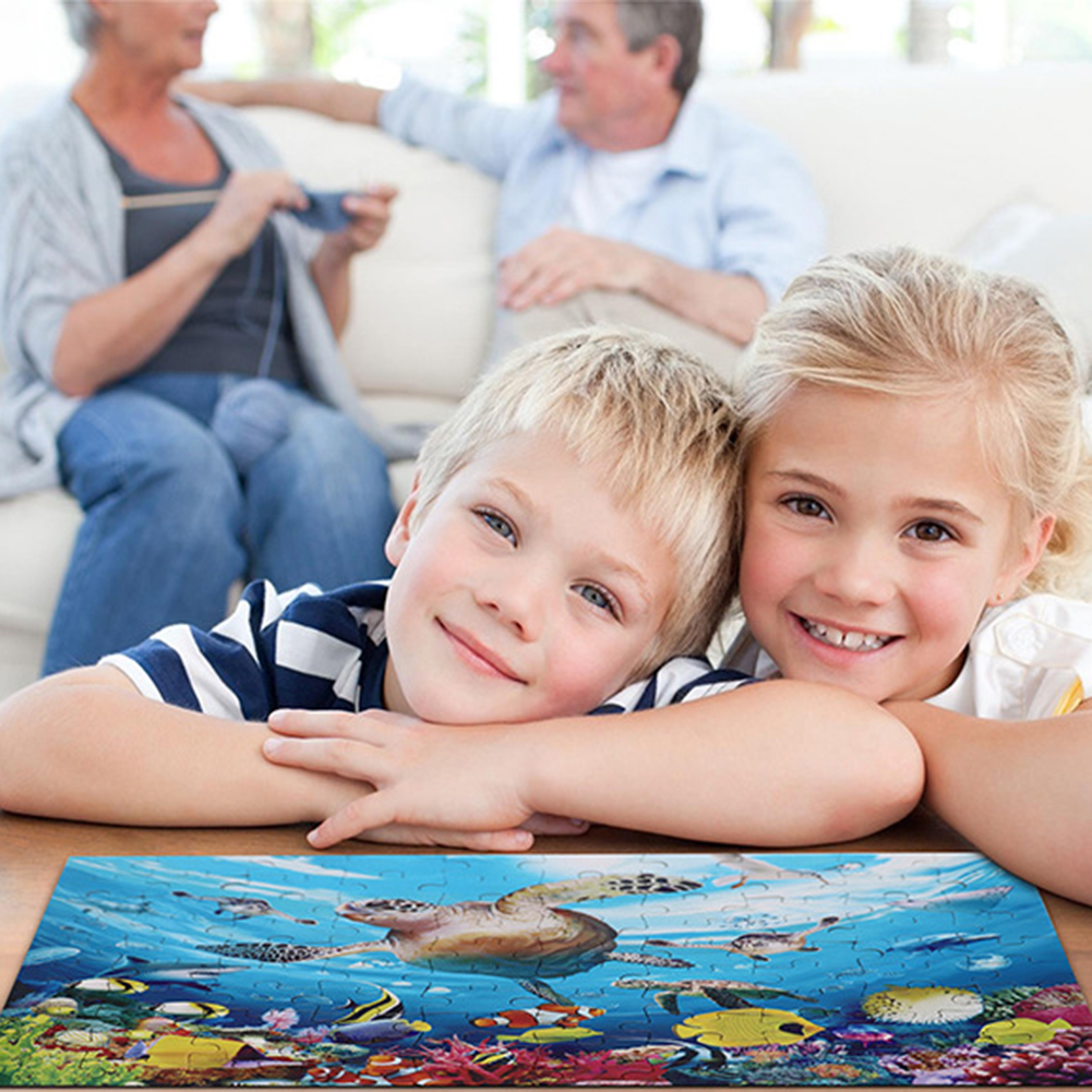 JuLam Kids Puzzles 100 Pieces Underwater World Puzzle Educational Toy Gift for children aged 4 to 8