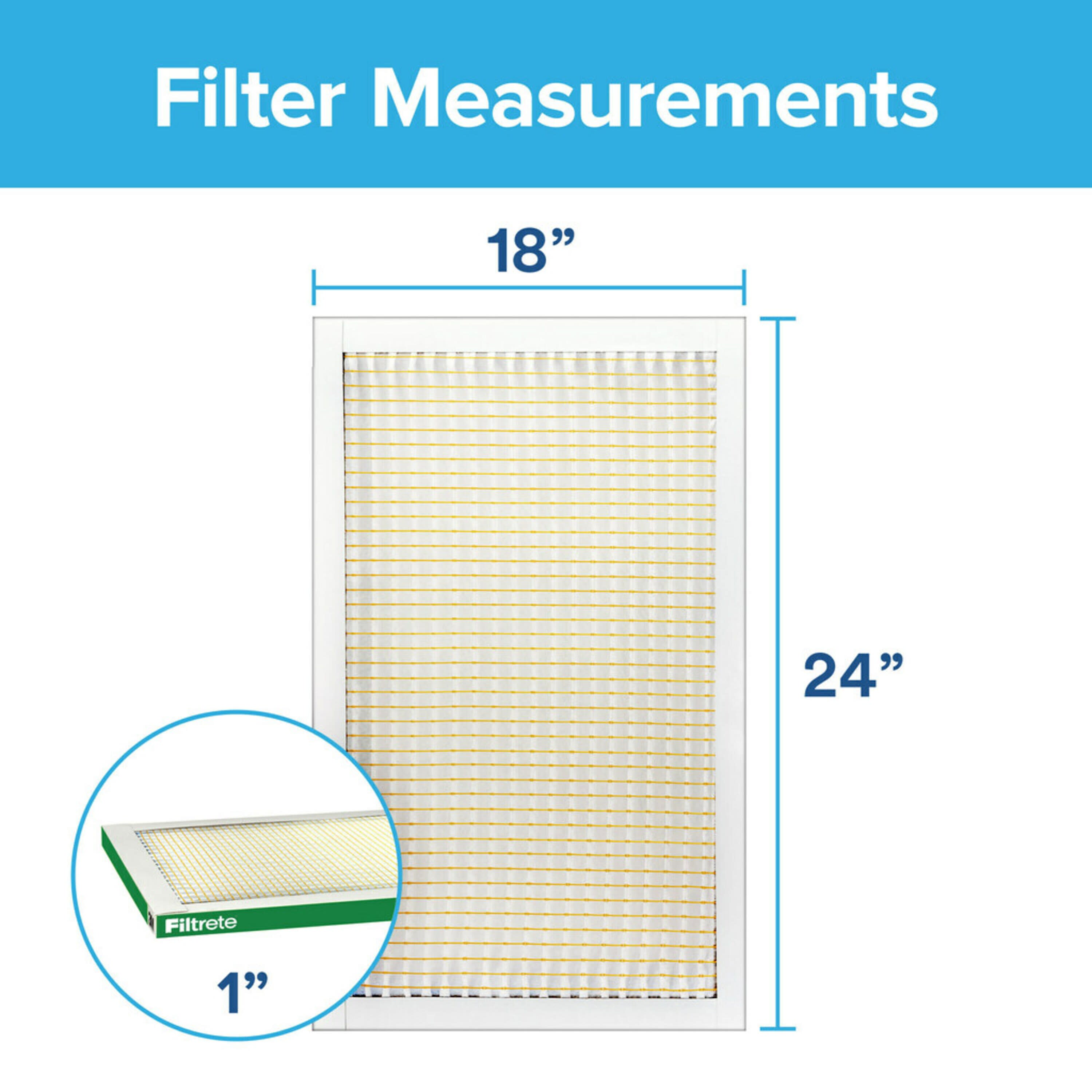Filtrete 18x24x1 Air Filter, MPR 700 MERV 8, Dust, Pollen, and Pet Dander Reduction, 1 Filter