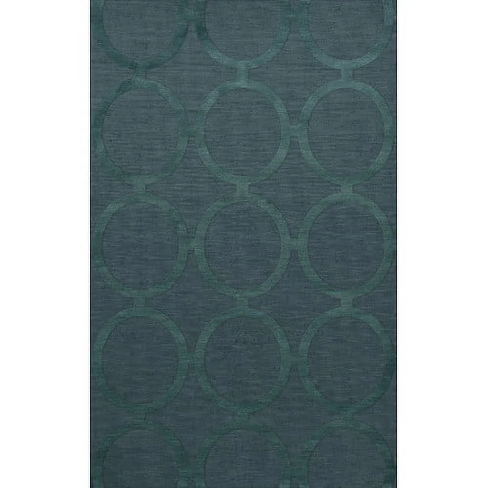 Dalyn Dover Area Rug DV14 Dv14 Teal Circles Rings 10' x 10' Octagon