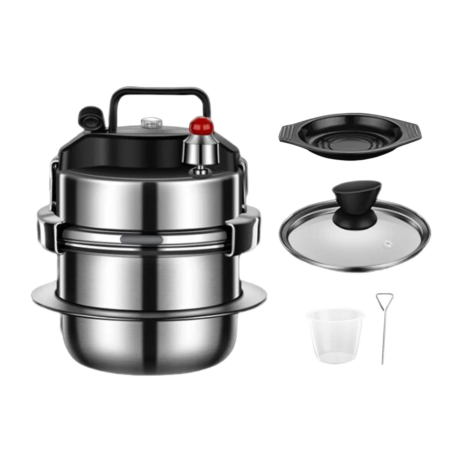 Stainless Steel Stewed Meat Pot for Family Travel Household 1.2L Nonstick