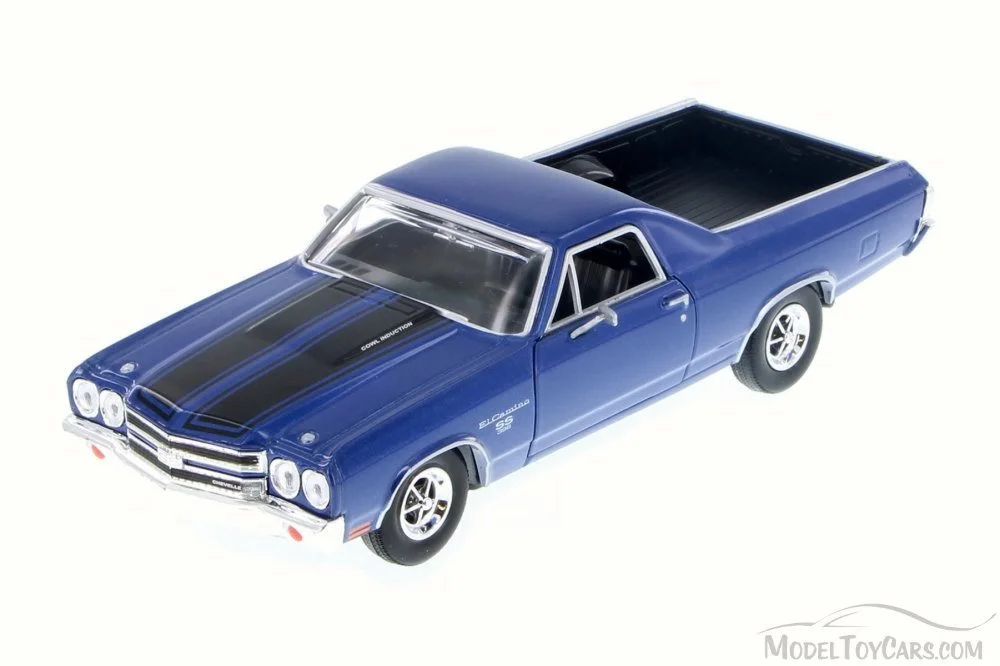 1970 Chevy El Camino SS 396, Blue - Motor Max 79347AC/BU - 1/24 Scale Diecast Model Toy Car