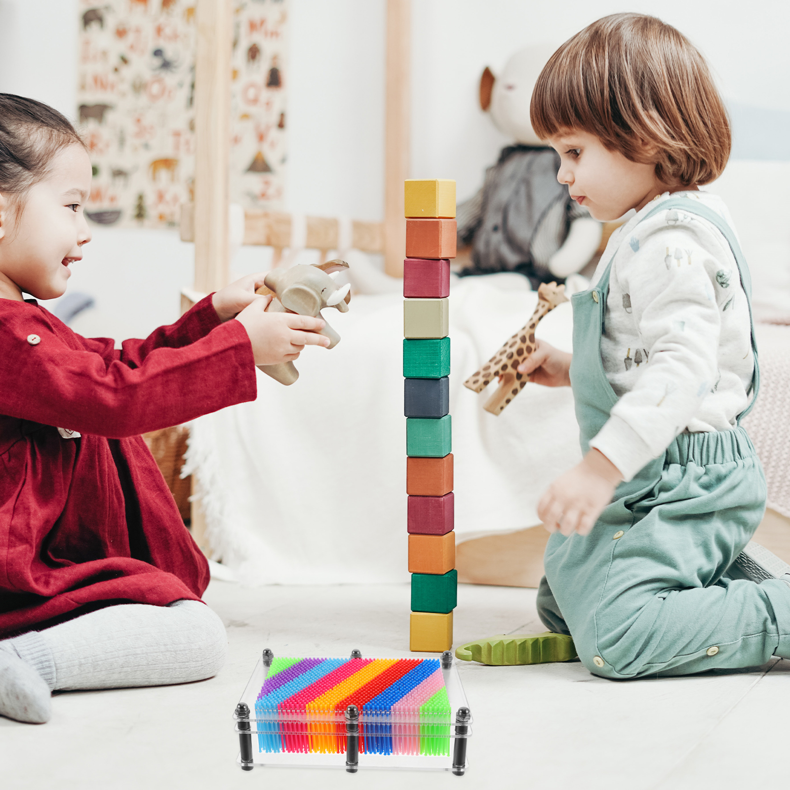 3D Pin Sensory Toy Palm Pin Board Toy Large Size Desk Toy Novelty Sculpture Pin Art Sensory Toy