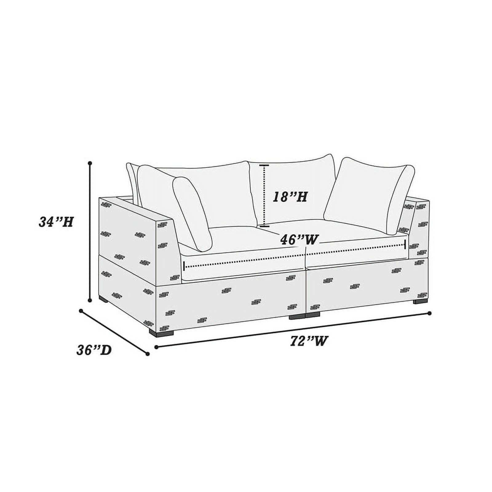 Poundex Furntiure  Wicker-Fabric Outdoor Loveseat Two piece in Red