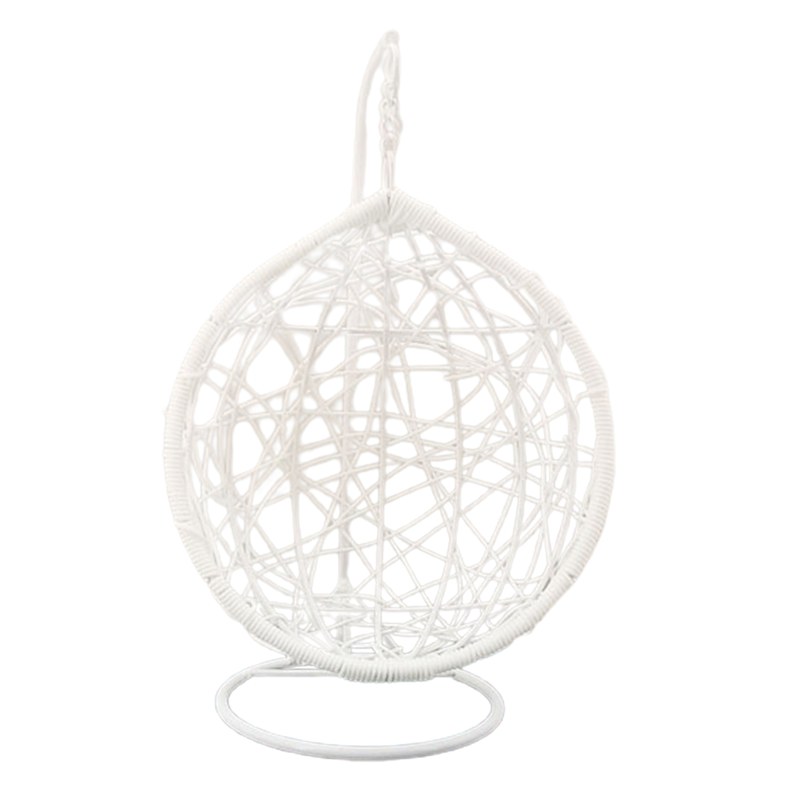 Xyer Dollhouse Swing Chair Funny Knitted Metal Mini Miniature Dollhouse Hammock for Home Decor White