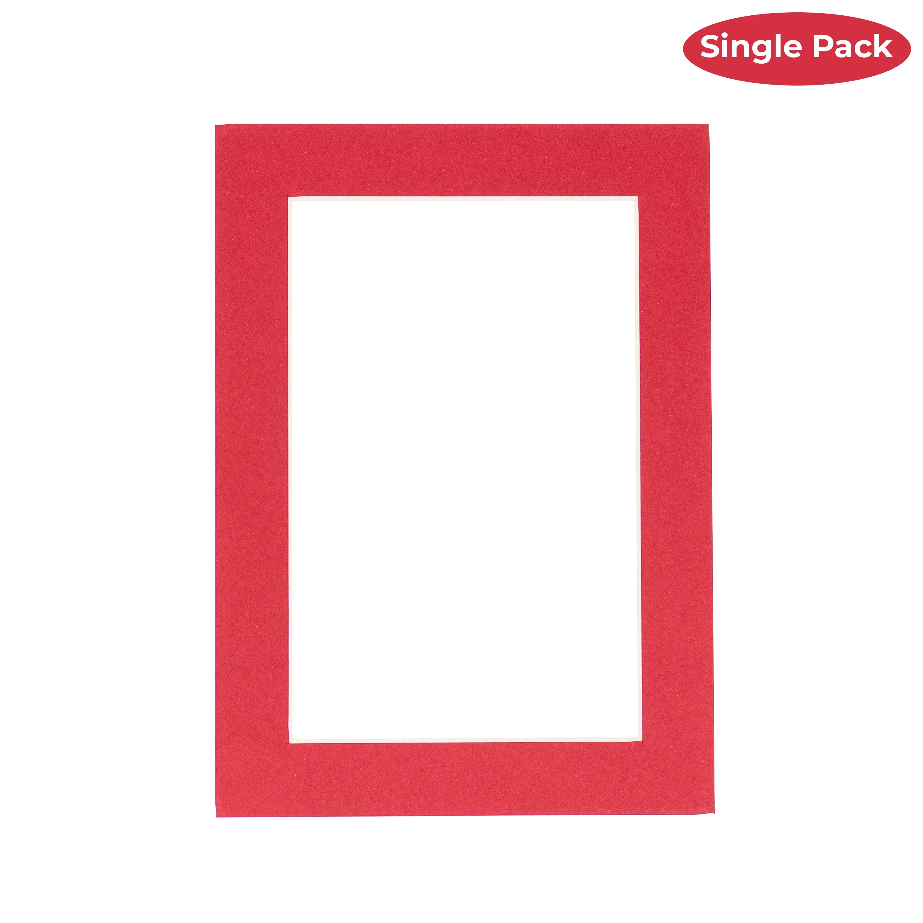 Deep Red Acid Free 16x20 Picture Frame Mats with White Core Bevel Cut for 11x17 Pictures - Fits