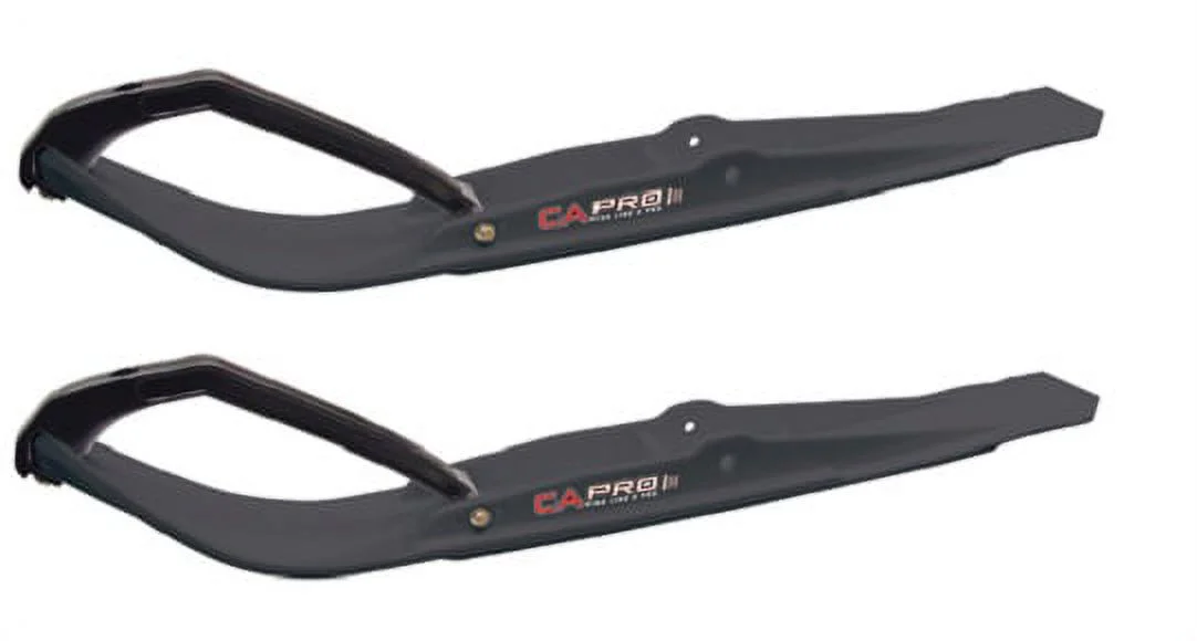 C&A Pro Black Razor Snowmobile Skis w/ 4