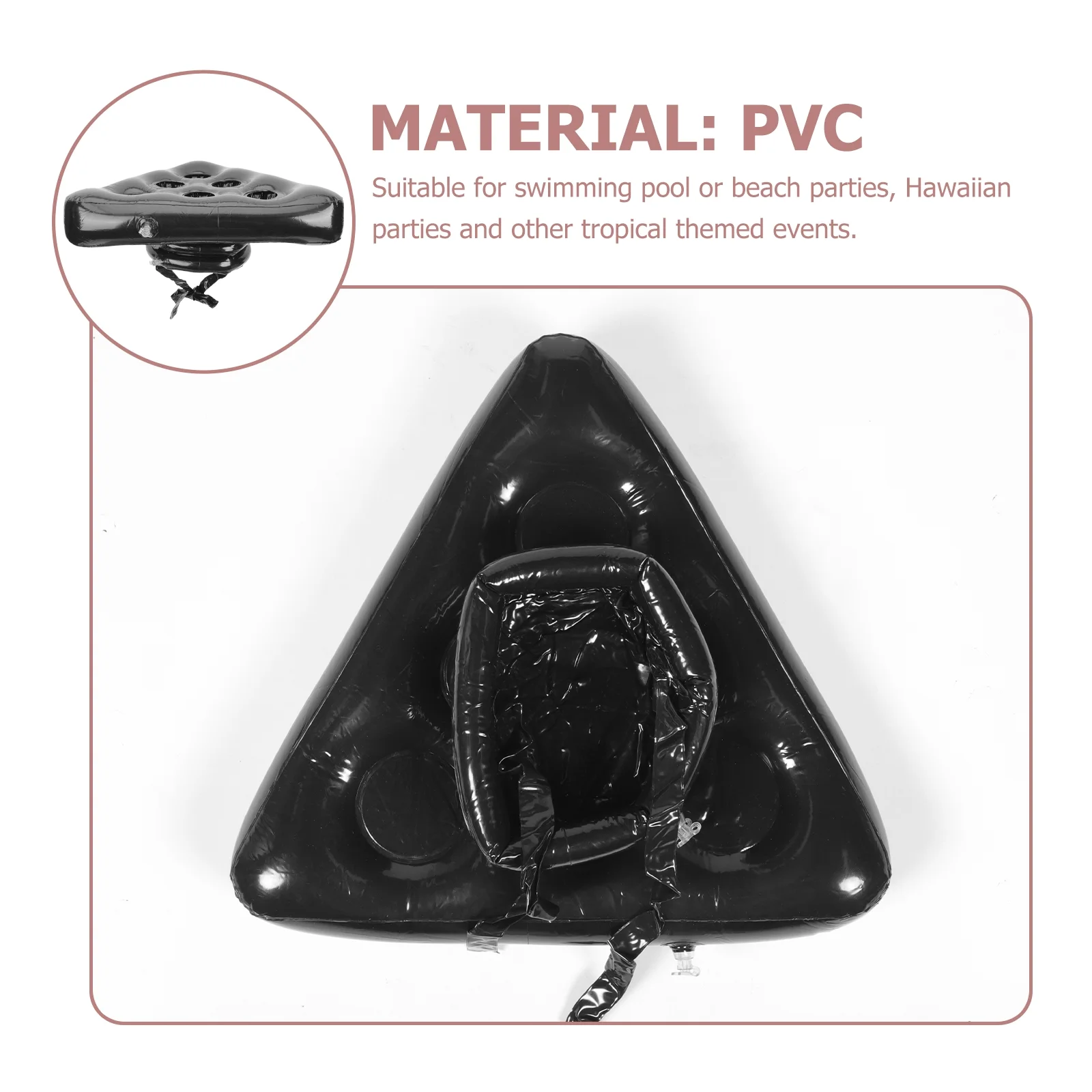 Inflatable Triangle Hat 4 Pieces Pool Game Supply Beach Toys Pong Balls Cup Pvc