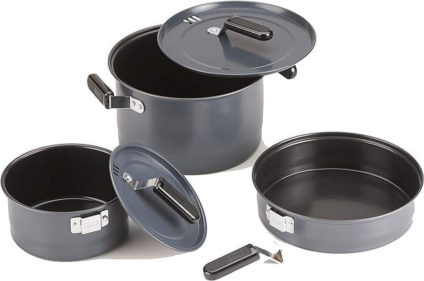 Open Box Coleman 6 Piece Family Cookware Set 2157601 - Black