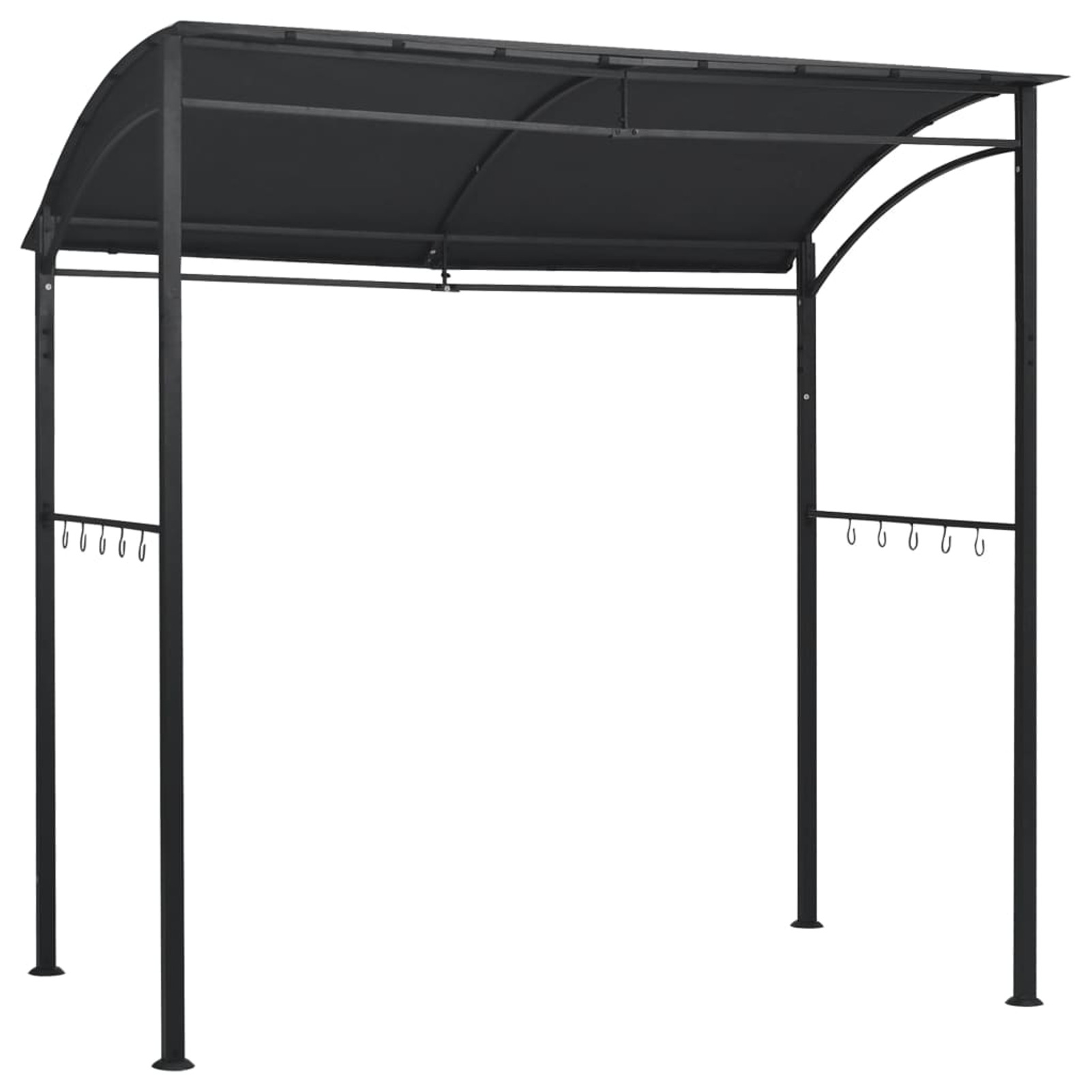 moobody BBQ Gazebo Sun Shade Shelter Anthracite Steel for Patio, Wedding, BBQ, Camping, Festival Events 7.1ft x 4.9ft x 7.2ft (L x W x H)