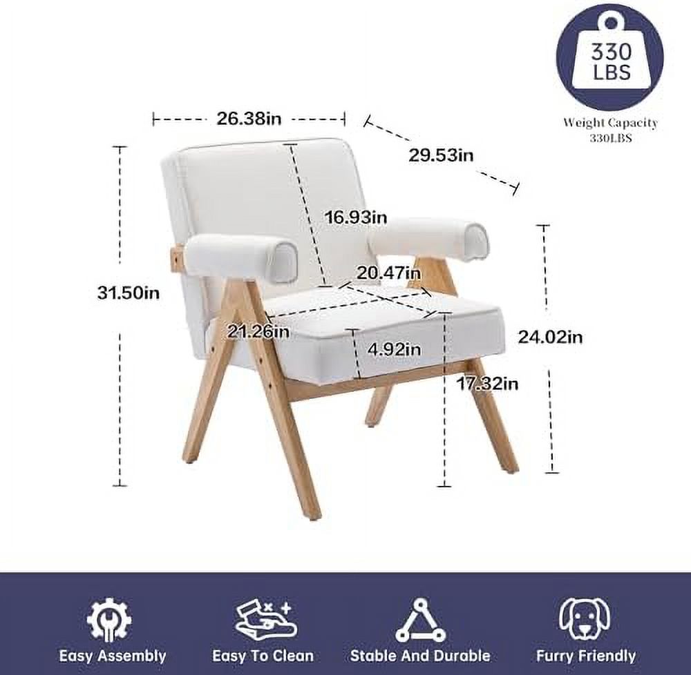 YZboomLife LIFEISLE Accent Chairs Living Room Set  Comfy Armchair Bedroom Lounge Recliner  Wide Club Sofa with Acrylic Legs  Velvet Upholstered Leisure Chair for Home Decor  Plywood Frame