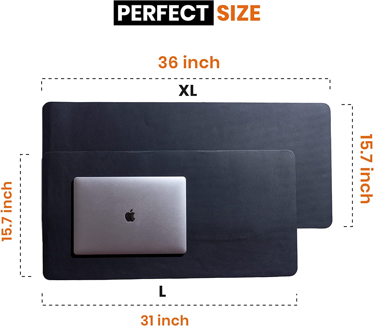 Leather Desk Pad By Leather Nomads Black - 36