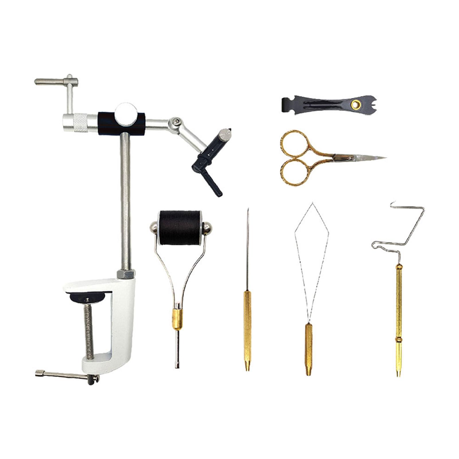 Rotary Fly Vise Lightweight Holder Fly Tying Thread Tool Fly Tying Set Jigs Travel Outdoor Flying Tie Vise Bobbin Heavy Duty Fly Tying Tool
