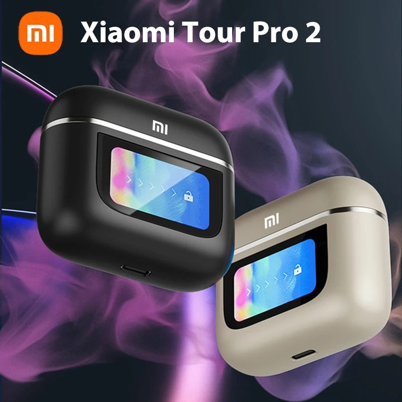 Xiaomi Tour Pro 2 ANC Wireless Bluetooth Headphones LCD Touch Screen Visible Earphones Stereo Waterproof Headset Built-in Mic 2