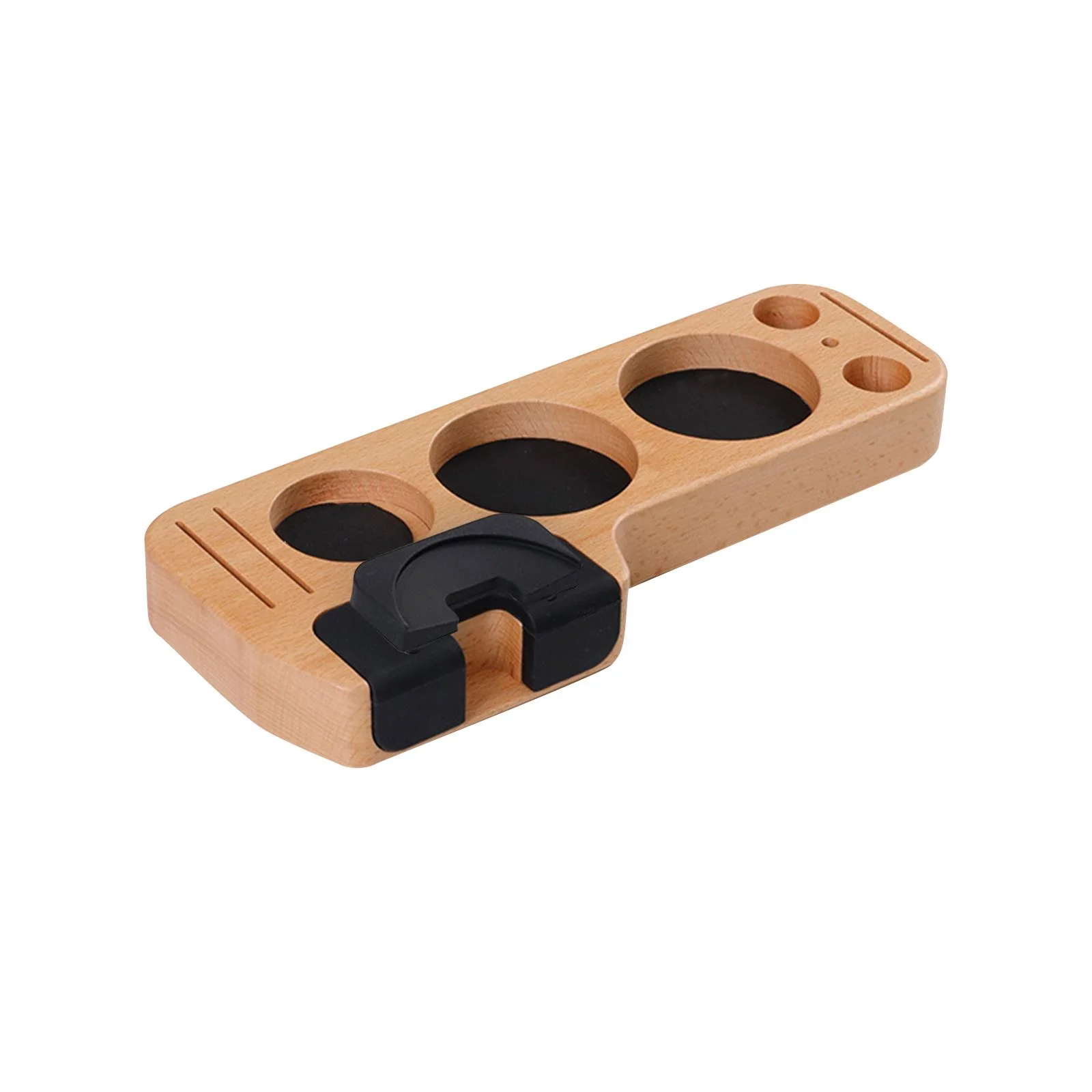 Coffee Tamping Station Espresso Tamper Holder, Tamping Station, Coffee Tamper Holder Tools Durable Universal Wooden for Commercial Use Home Beech 58mm