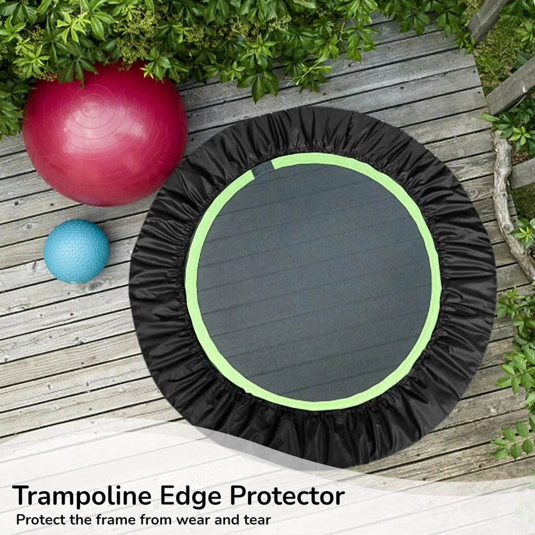 Trampoline Spring Cover Black, Round Trampoline Edge Protector Replacement, 600D Oxford Cloth Optional Cover for Small Trampoline Waterproof Cover for Home Playground