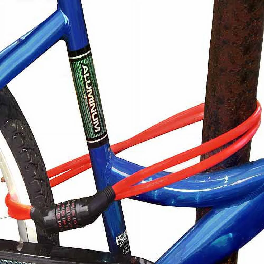 Winner International UTL901 6 Foot Resettable Cable Lock - Red