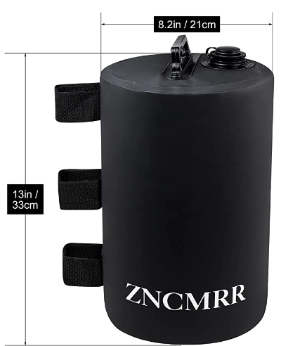 Sekkvy Black 4 Pack Canopy Weights Bag Gazebo 10L Heavy Duty Portable Sand Foot Leg Pole Sandbag for Pop Up Canopy Weighted Feet Bag Sand Bag