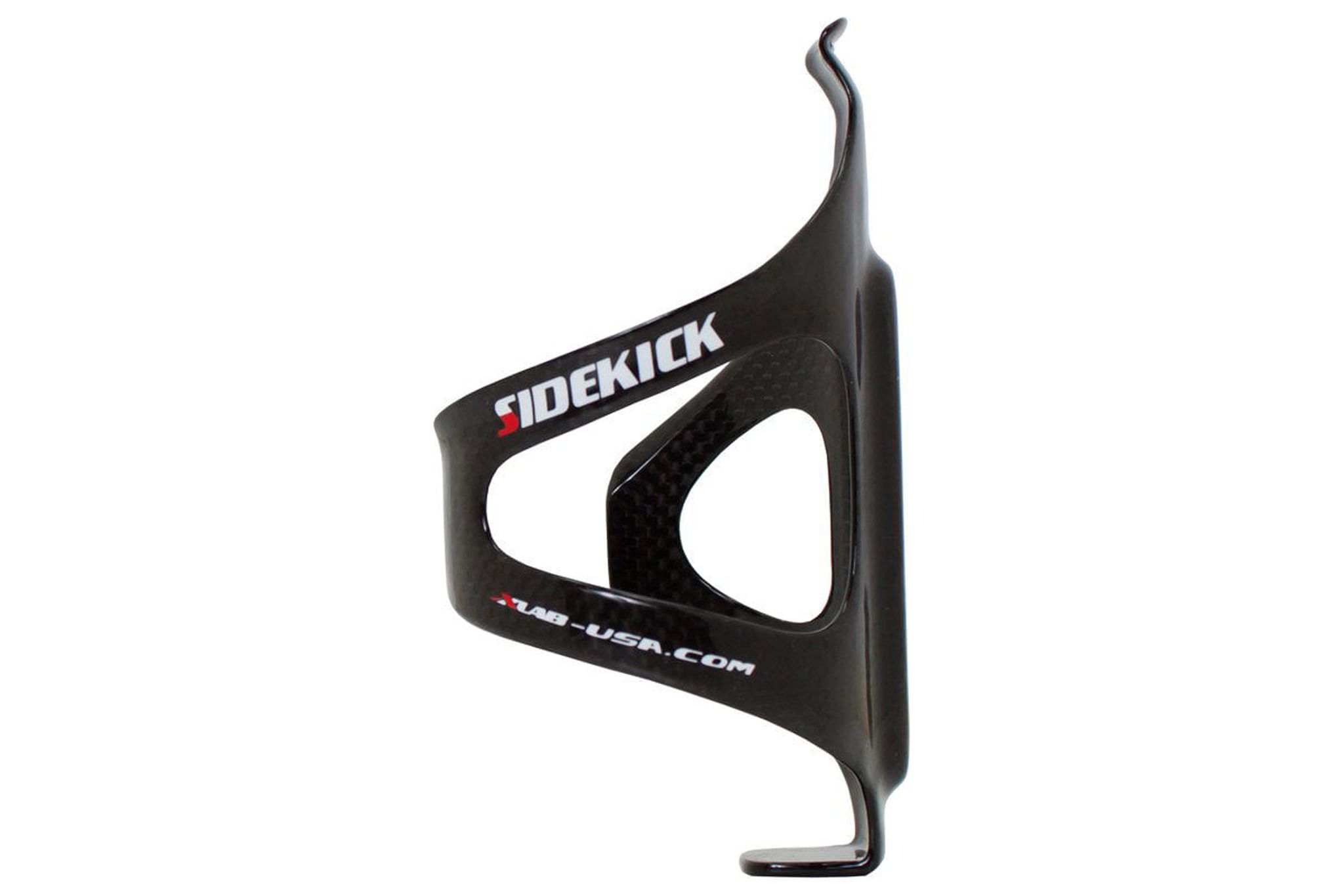 XLAB Sidekick Water Bottle Cage LEFT Mount, Gloss Black, Aero Bicycle Parts