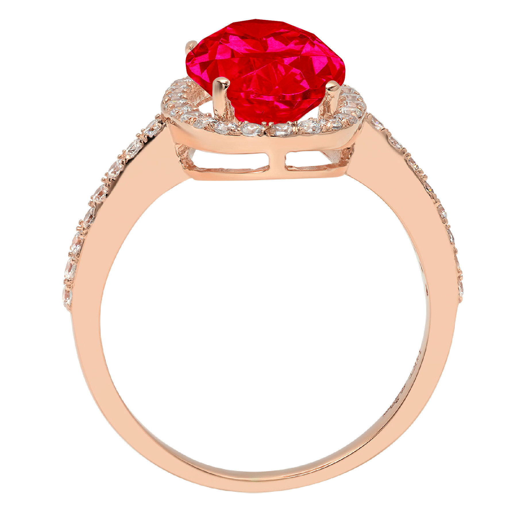 2.27ct oval cut red simulated ruby 14k rose gold anniversary engagement ring size 10.5
