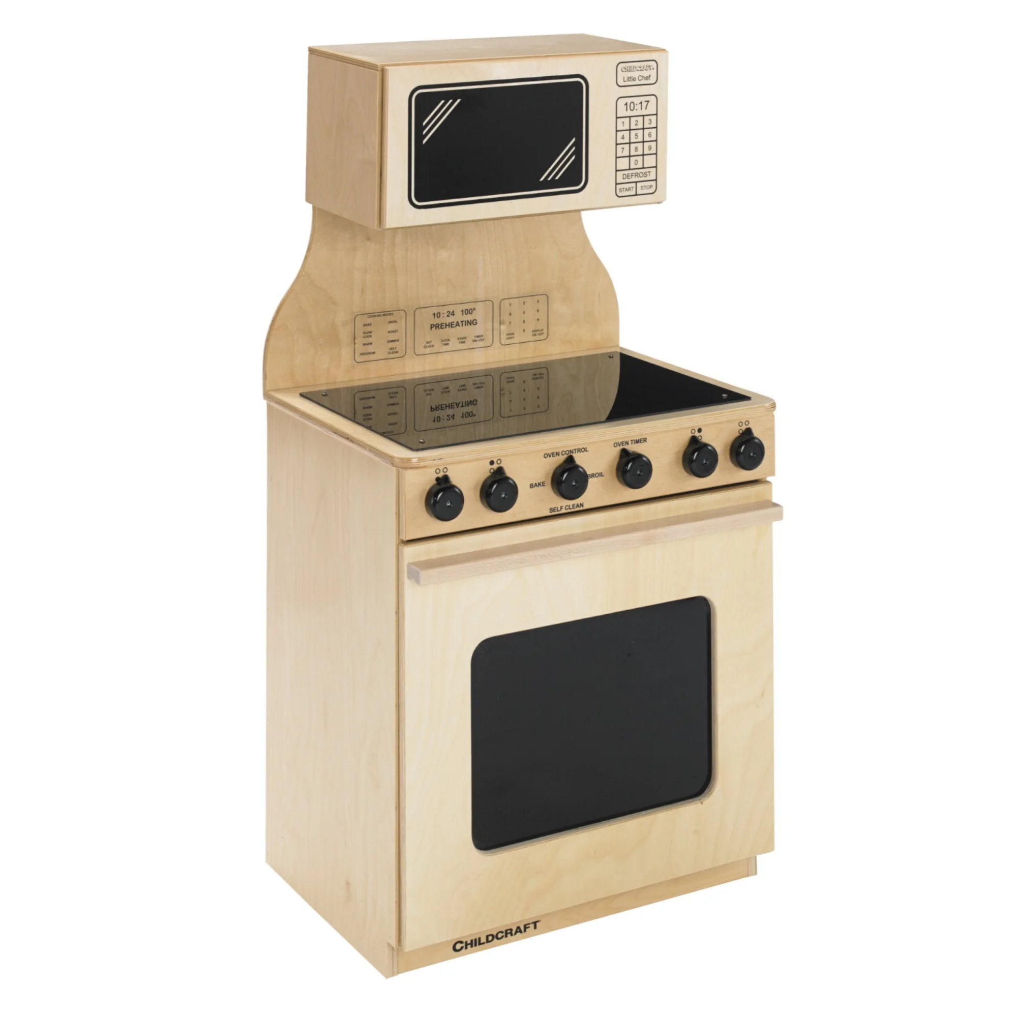 Childcraft Modern Kitchen Stove and Microwave Combo, 21-1/4 W x 15-5/8 x 42 Inches