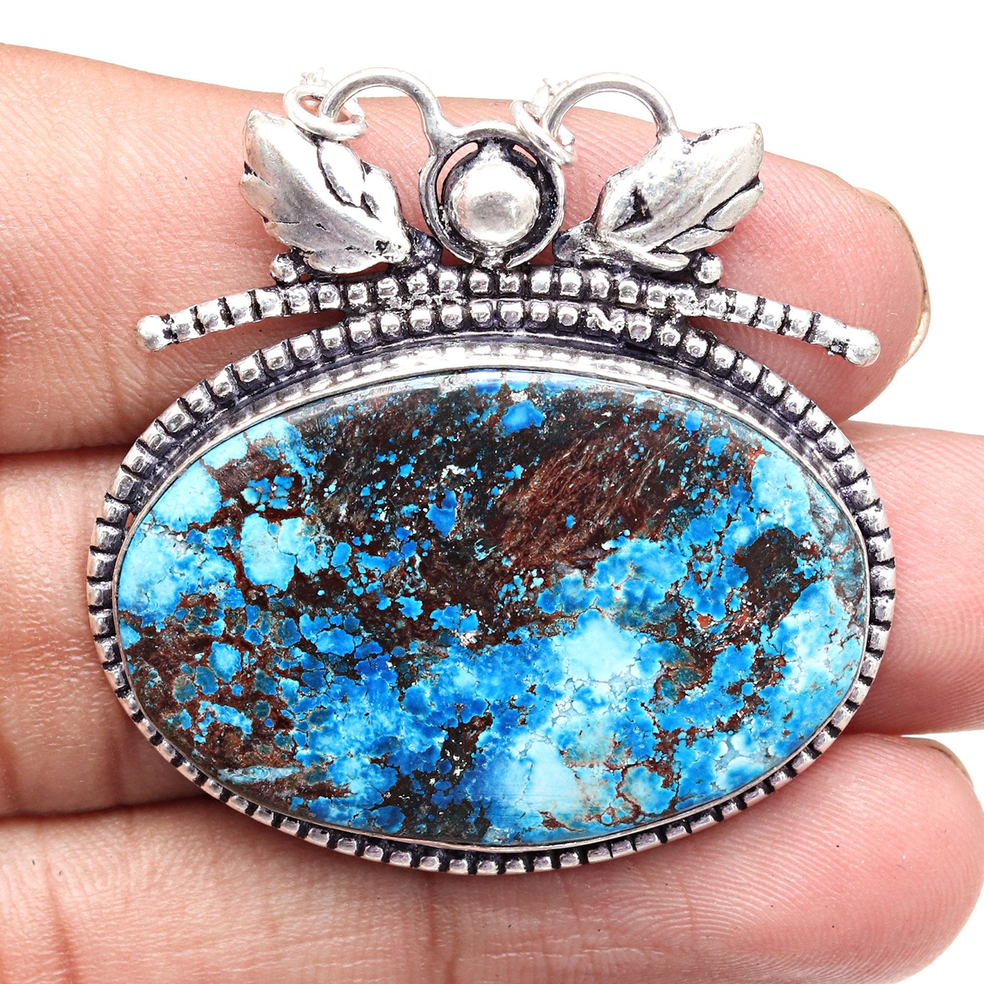 Necklace Azurite Silver Sterling Gemstone Beads 20