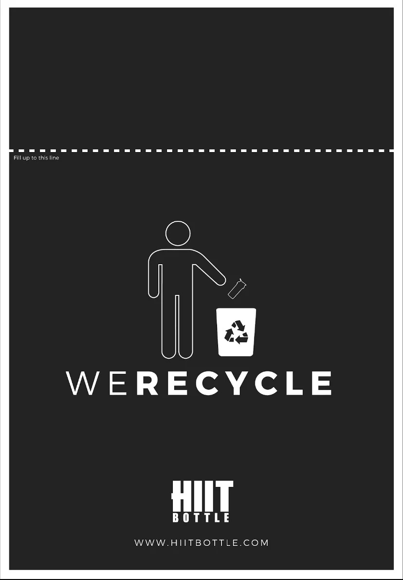 HIIT Bottle (WHITE. Stainless Steel Insulated Water Bottle with and Mixer (24 oz. BPA Free)