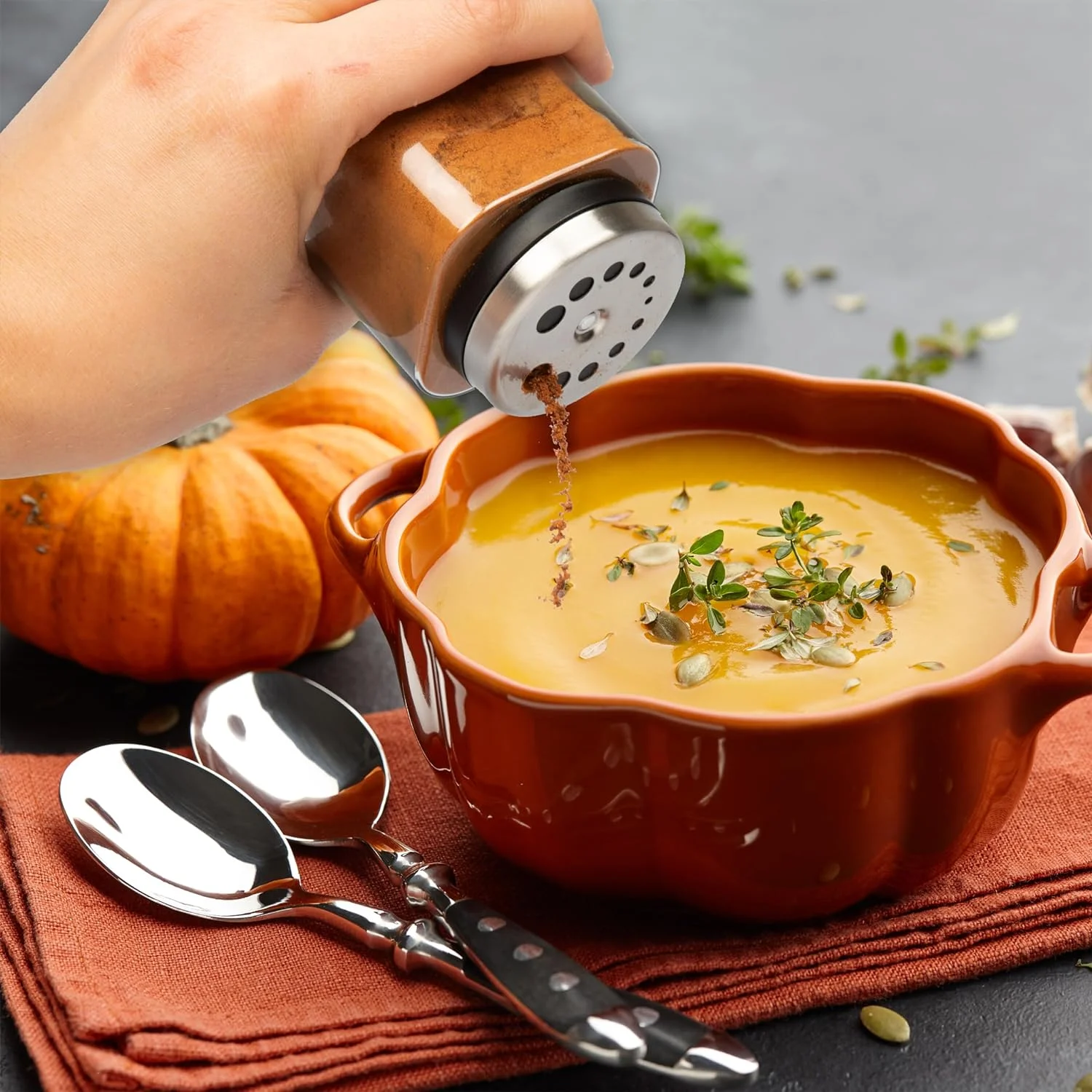 Adjustable Glass Spice Jars (Set of 24) w Preprinted Labels- 240 Stickers Includes 24 Blanks- Removable Decals- Seasoning Shaker for Salt Pepper Paprika, Cayenne - Use for Cooking Rubs, Baking Needs