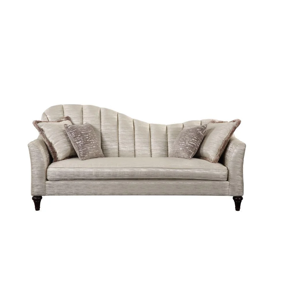 Transitional Shimmering Pearl Sofa by Acme Athalia 55305