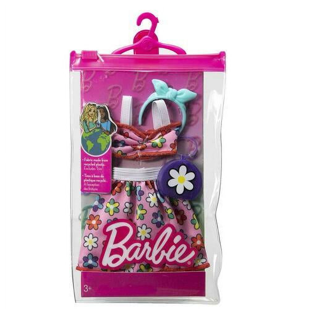 Lot of 8 |Barbie Fashion Pack - Flower Outfit & Two Accessories - Fit Most Barbie Dolls (BUNDLE)