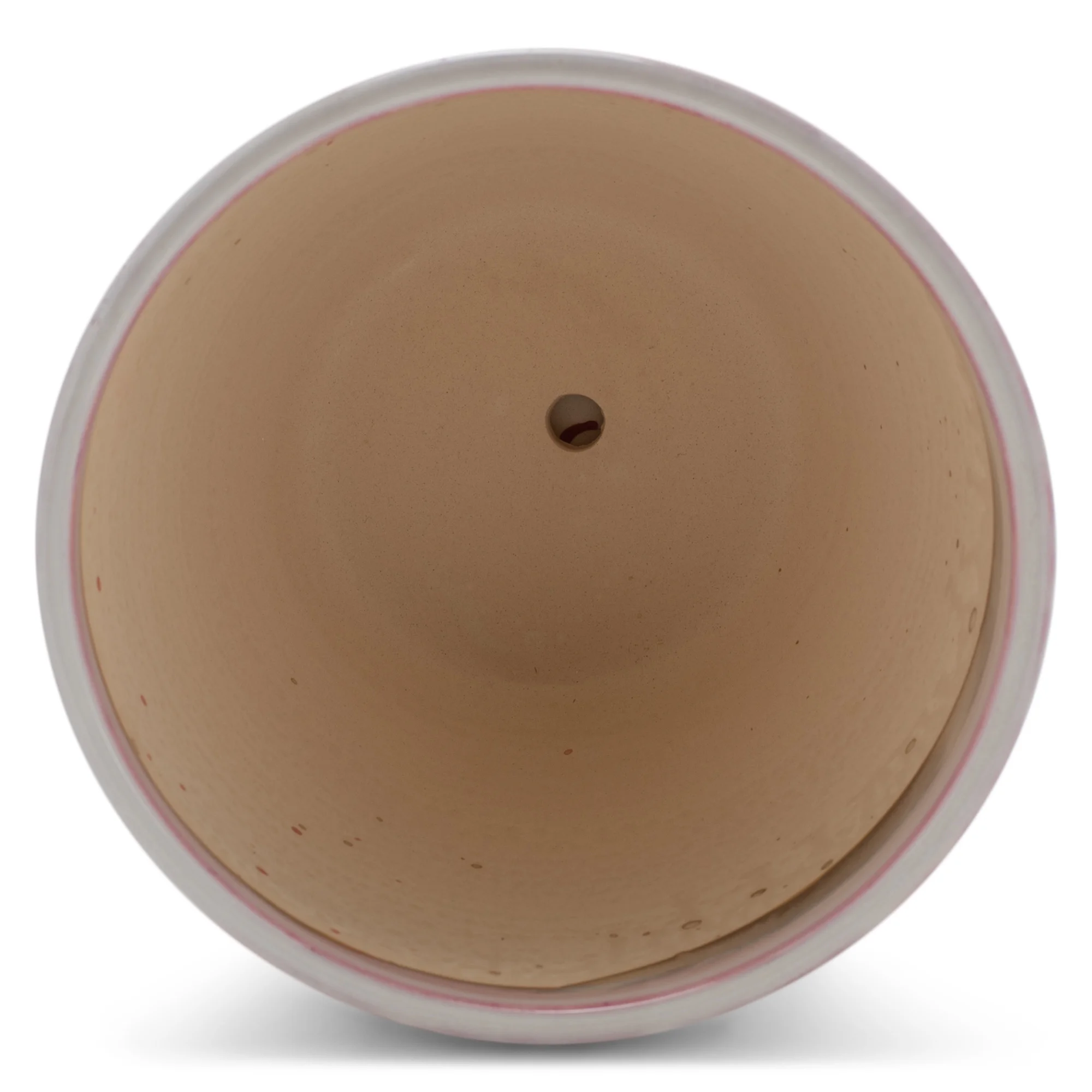 Napco Dotted Petal Red and White 5.5 x 6 Inch Ceramic Flower Pot Planter with Saucer