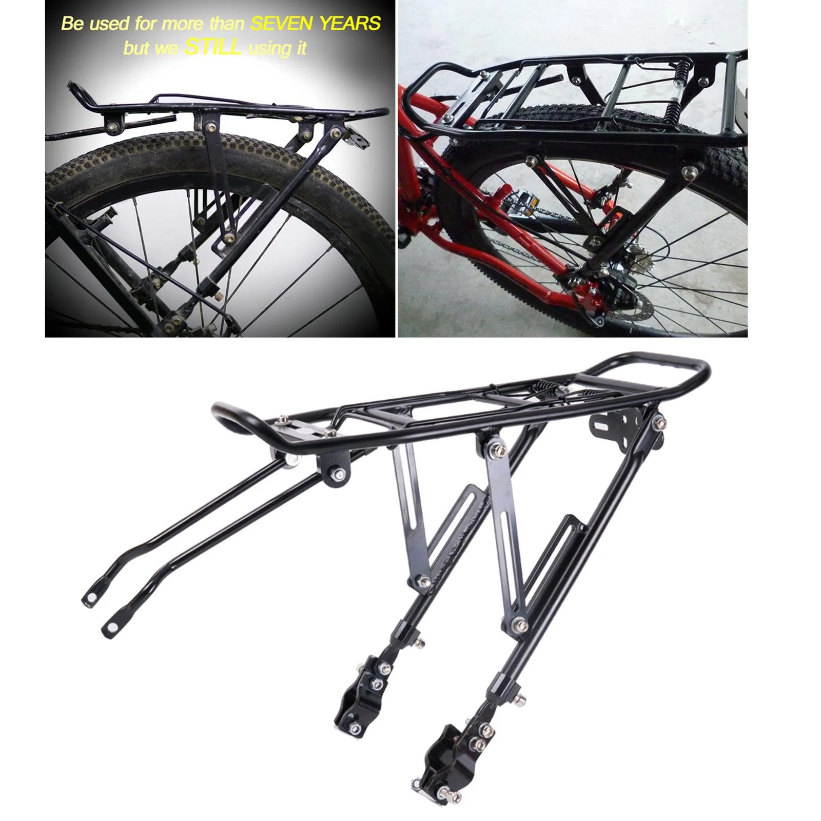 Aluminum Alloy Rear Cycling Touring Carrier Luggage rack Gym Bag Tailstock Holder Suitable for 24