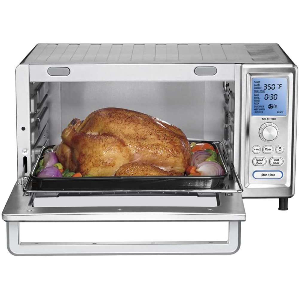 Cuisinart TOB-260N1 Chef's Convection Toaster Oven, Stainless Steel Bundle with Cuisinart Classic Nonstick Edge 6