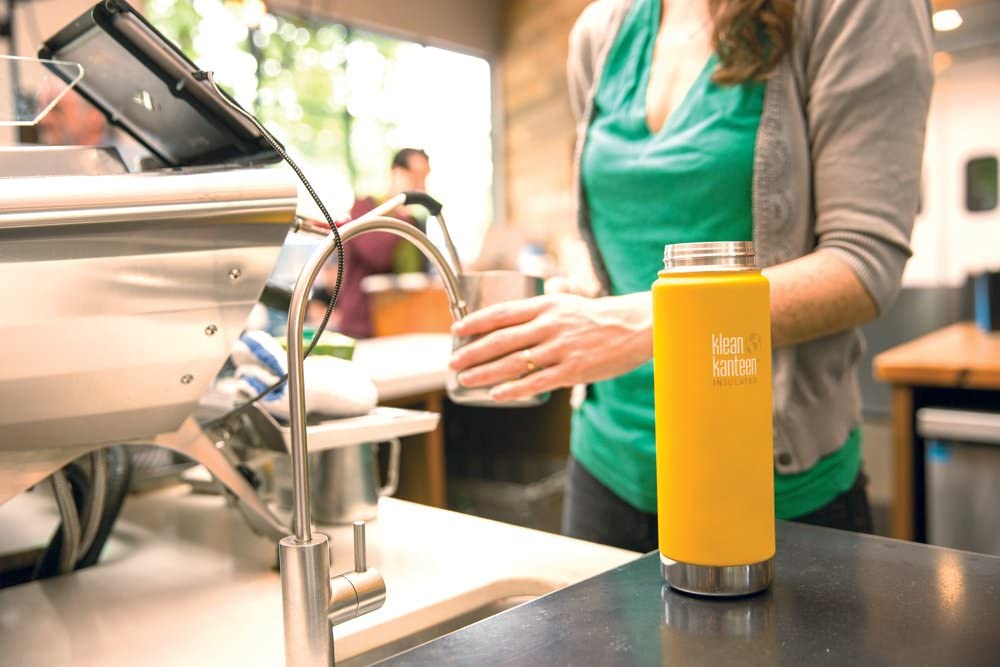 Klean Kanteen Insulated Wide 16oz with CafÃ© Cap 2.0 Lemon Curry