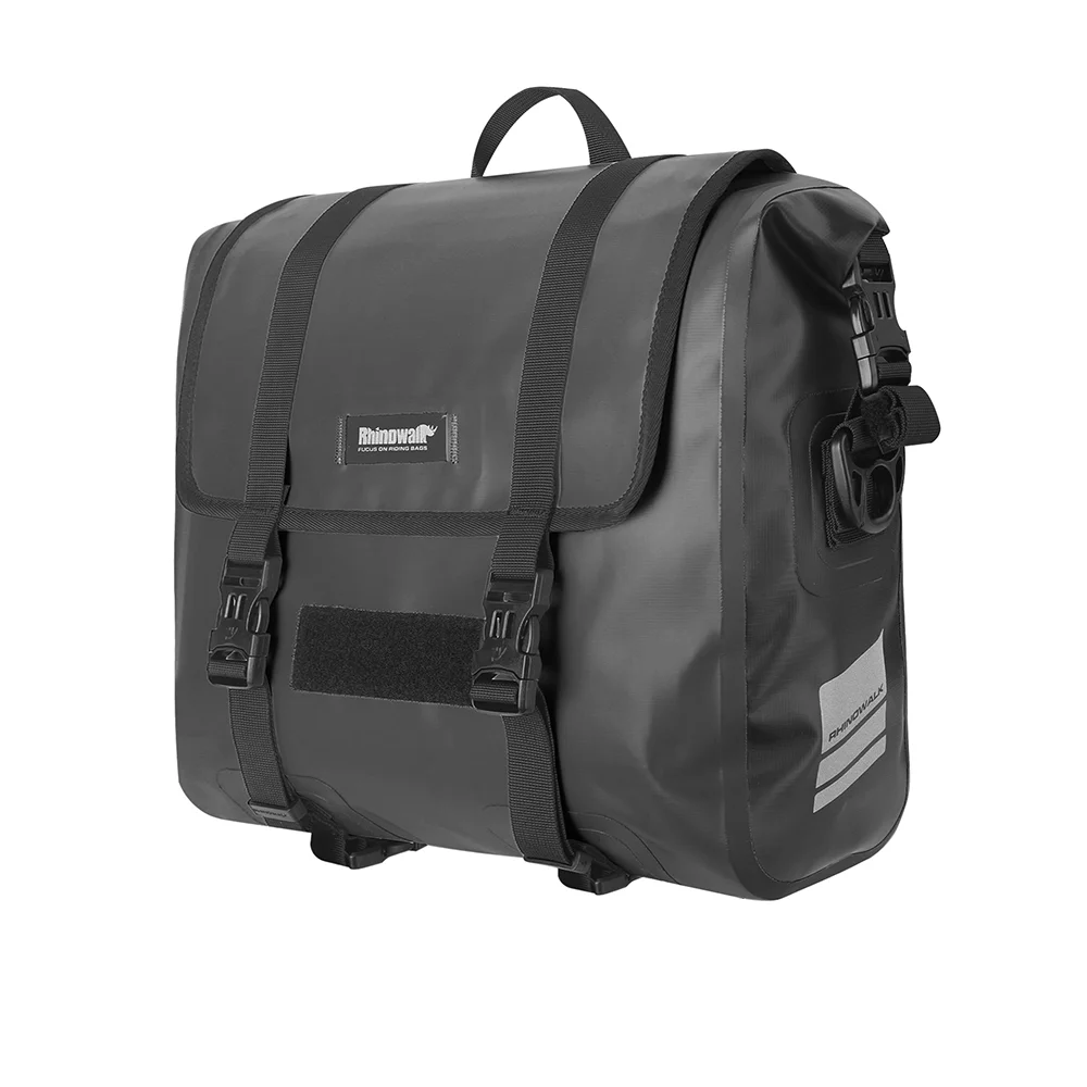 Rhinowalk Waterproof Motorcycle Saddle Bag Large Capacity Side Storage Organizer 15L for Quick Release Luggage