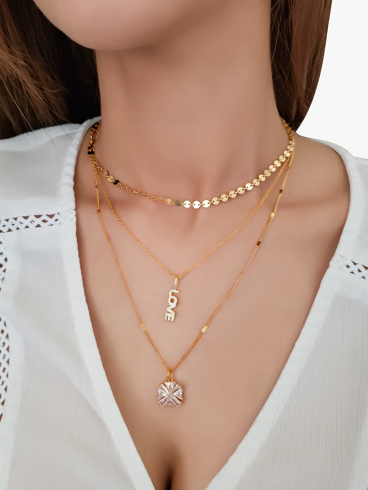 14k Yellow Gold Filled Necklace, Dainty Gold Necklaces For Women
