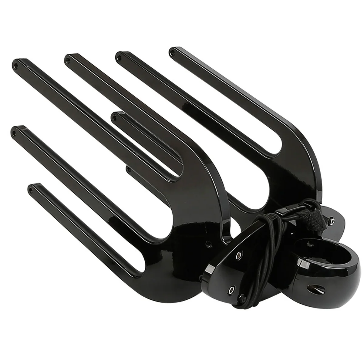 TCMT 3 Racks CNC Wakeboard Tower Rack CFR-WSWA-1 Oval Back Boat Surfboard / Kneeboard Holder Black