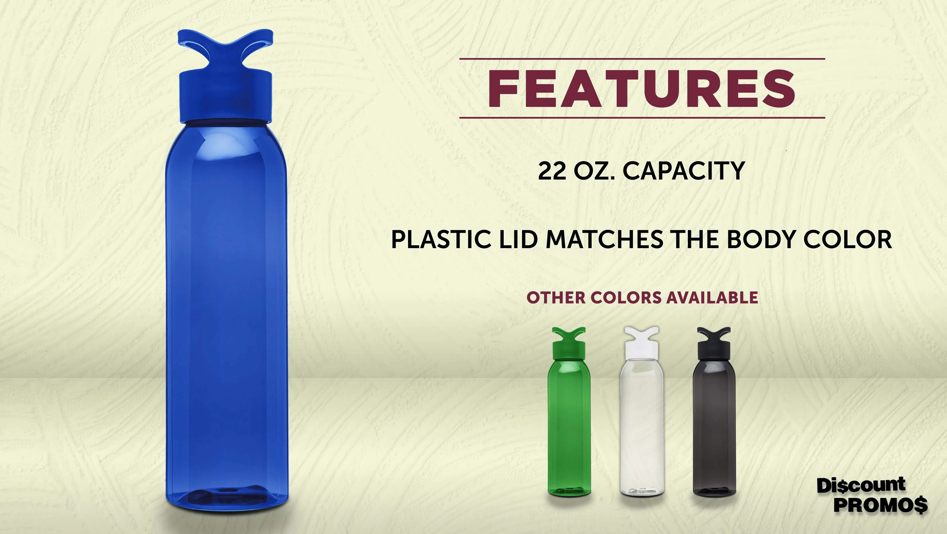 Trainer Tritan Plastic Water Bottles 22 Oz. - Set of 10 - Reusable Bulk Pack - Blue