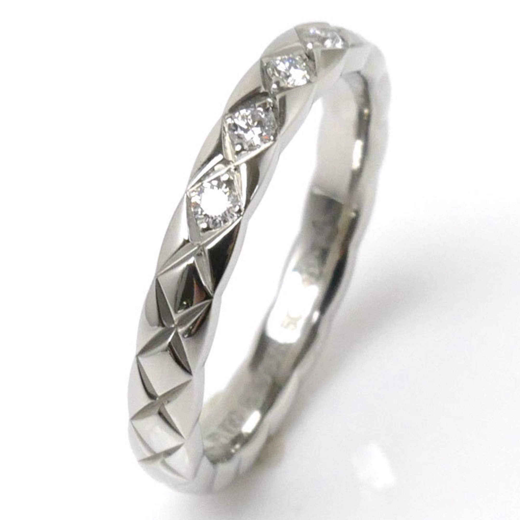 Pre-Owned CHANEL Pt950 Platinum Coco Crush 5P Diamond Ring J11355 50 4.1g Ladies (Good)