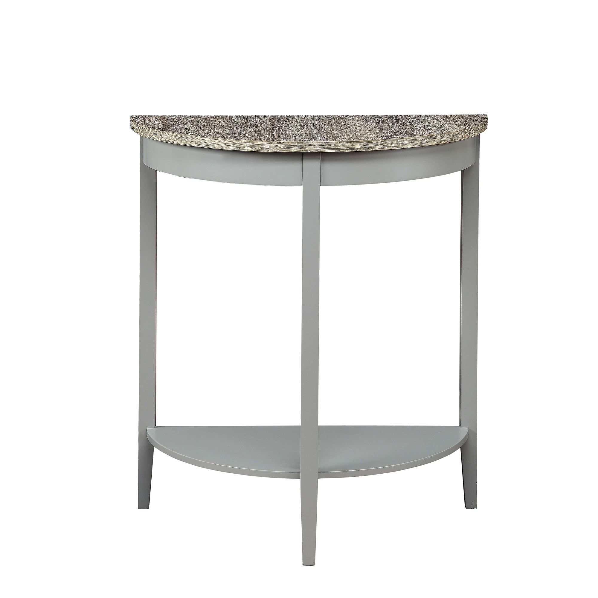 Transitional Style Justino Console Table in Gray Oak & Gray
