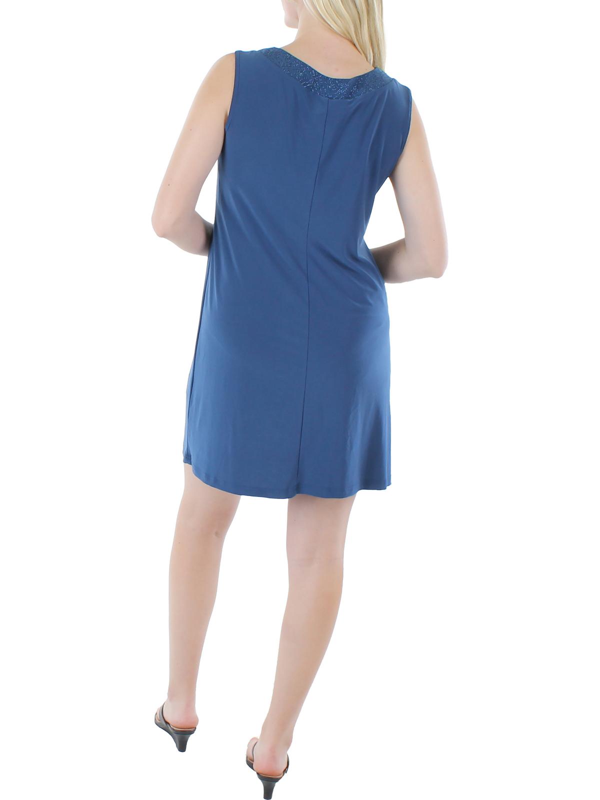 R&M Richards Womens Knit Sleeveless Sheath Dress